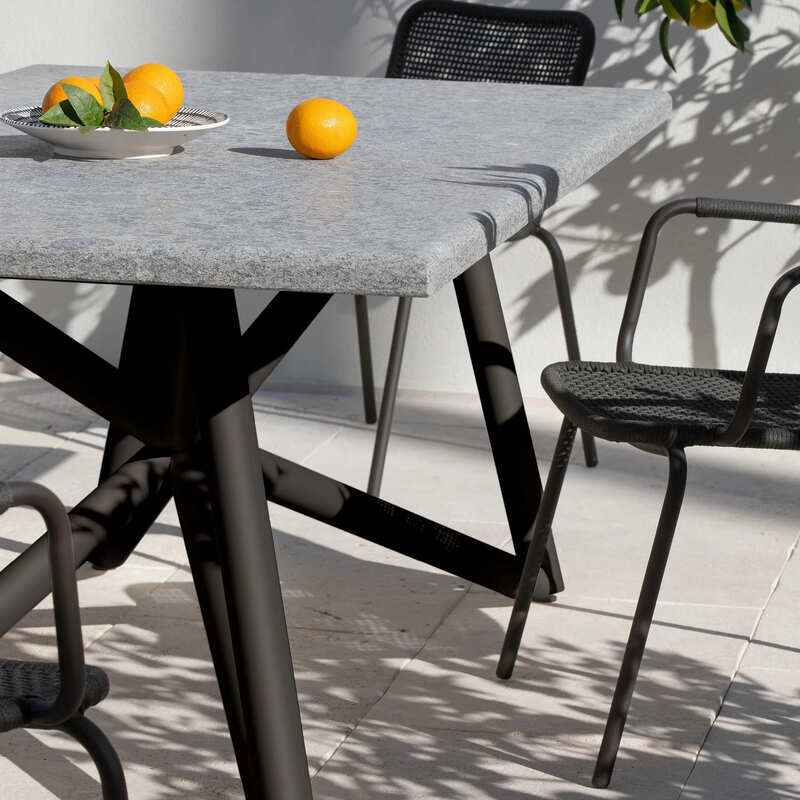 VELTHA® - Rechteckiger Tisch LARTE Peperino