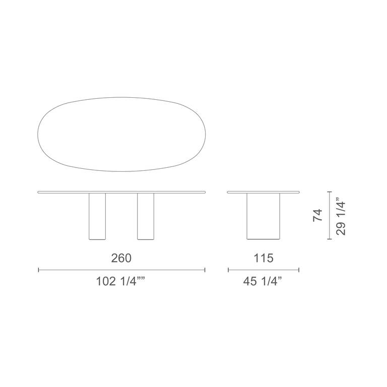 Cappellini - Esstisch Dolmen aus Marmor by Giulio Cappellini