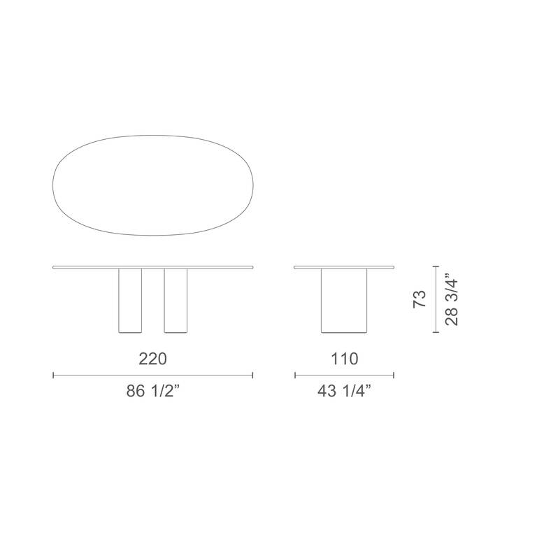 Cappellini - Esstisch Dolmen aus Marmor by Giulio Cappellini