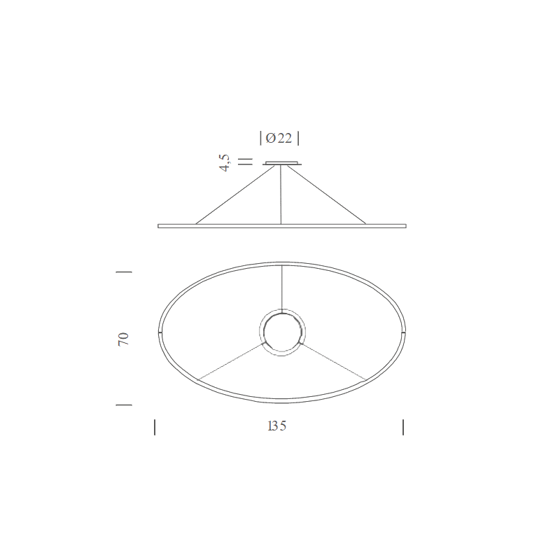 Nemo Lighting - Ellisse Major LED Pendelleuchte Downlight