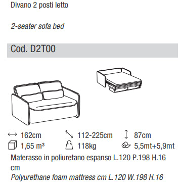 Ditre Italia - Schlafsofa LULÙ 2.0