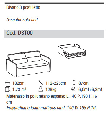 Ditre Italia - Schlafsofa LULÙ 2.0