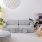 MeowBaby -  Designer Cord Pouf für Kinder in Grau