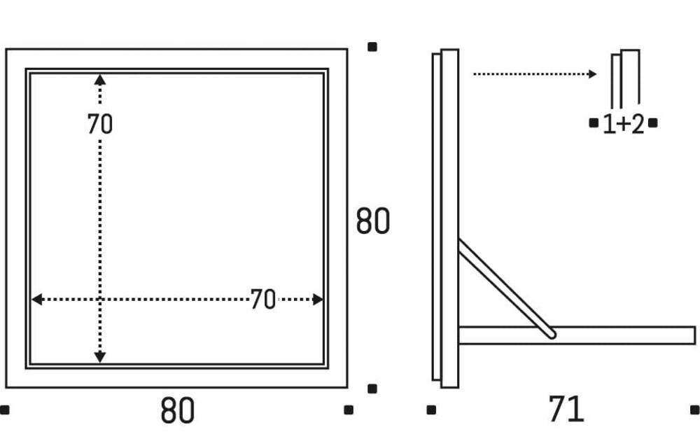 Ambivalenz - Fläpps Kittchen Tisch 80×80-1 – Weiss