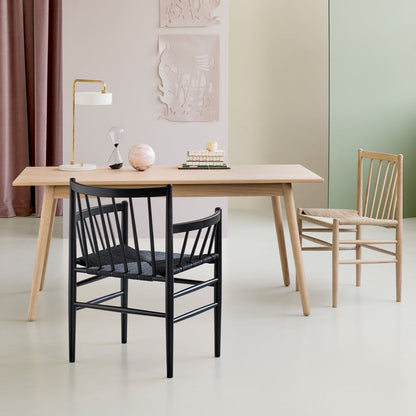 FDB Møbler - J80 Stuhl Buche Grau Blau lackiert