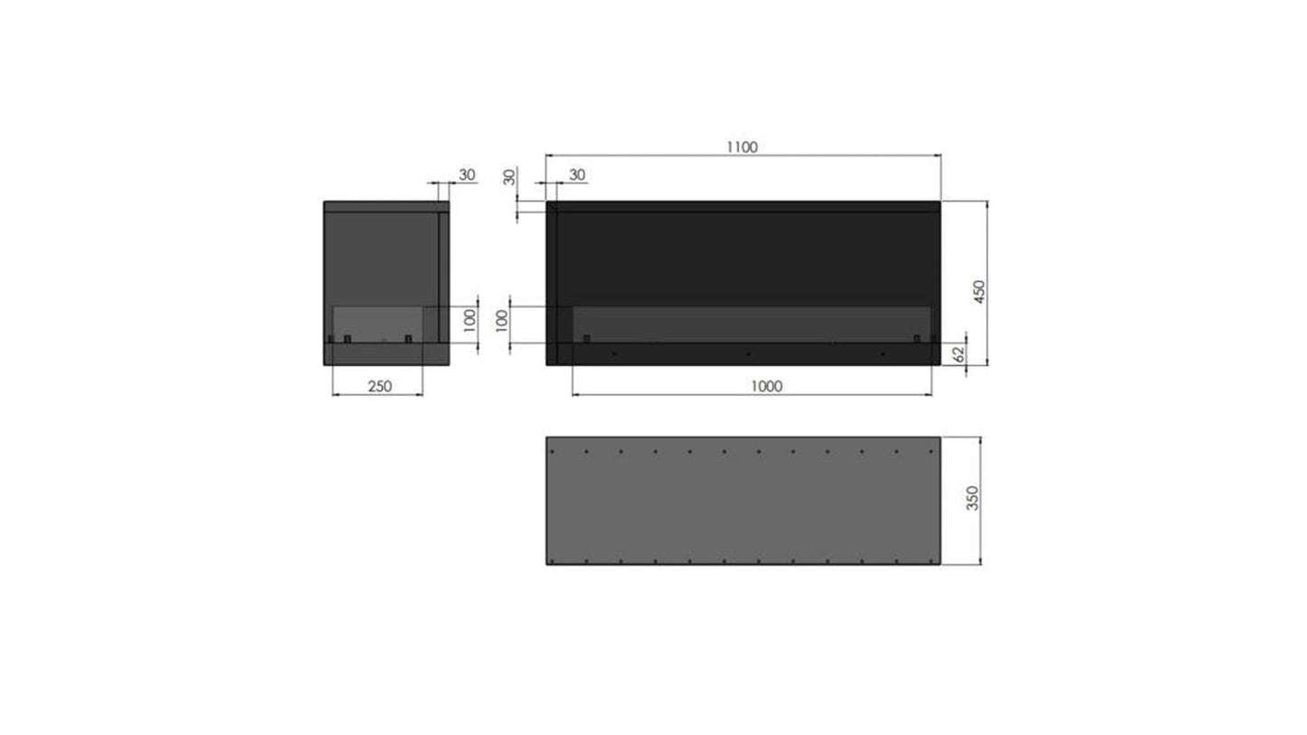   - Infire - Ethanolkamin Inside P1100 (Rechtsoffen)                              