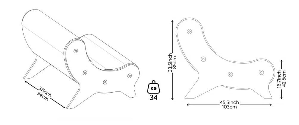 Kuumo - Outdoor Sessel mit Fußhocker MW06 White