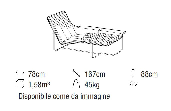 Ditre Italia - ORIGAMI Chaiselongue aus Leder