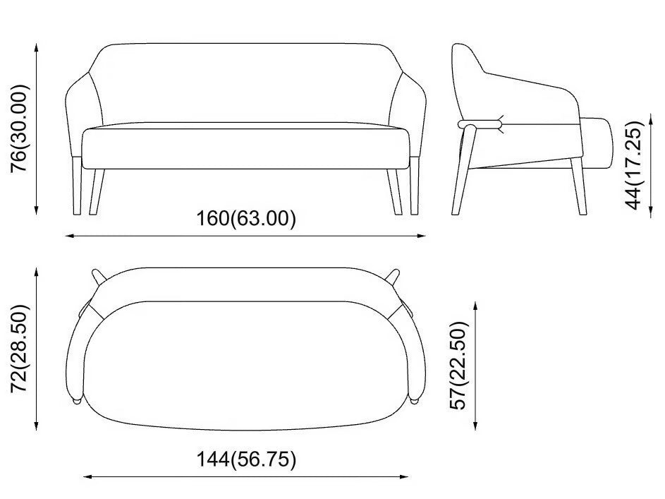 Piaval - 2-Sitzer Sofa Trench Leder