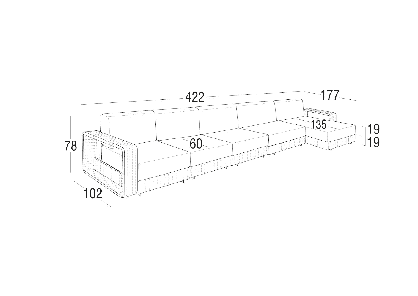 Roberti - Hamptons Loungesofa Modular