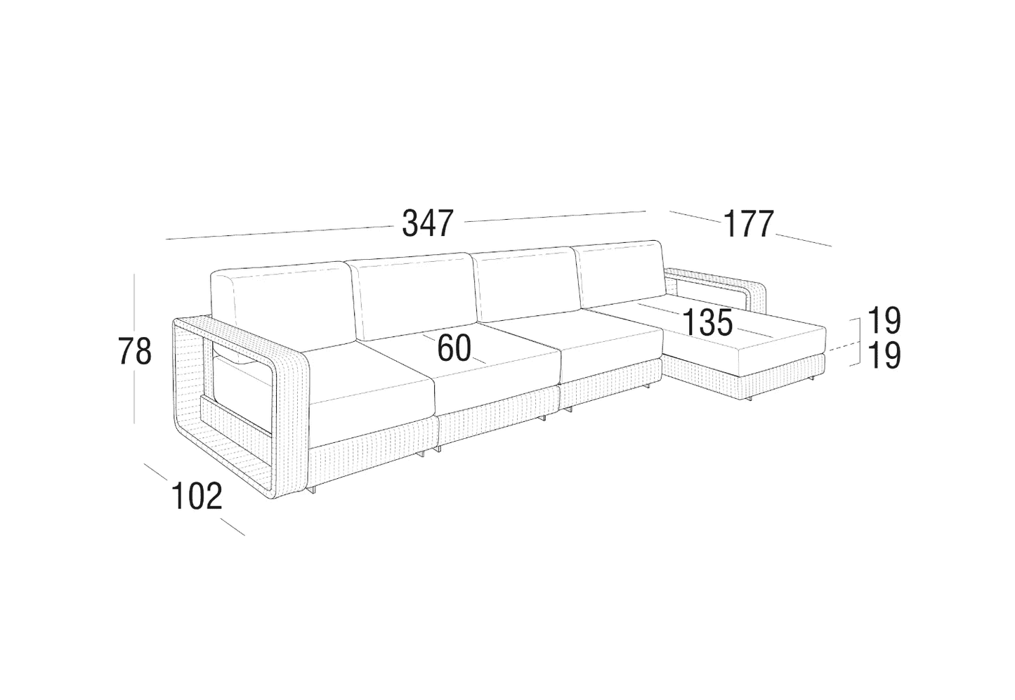 Roberti - Hamptons Loungesofa Modular