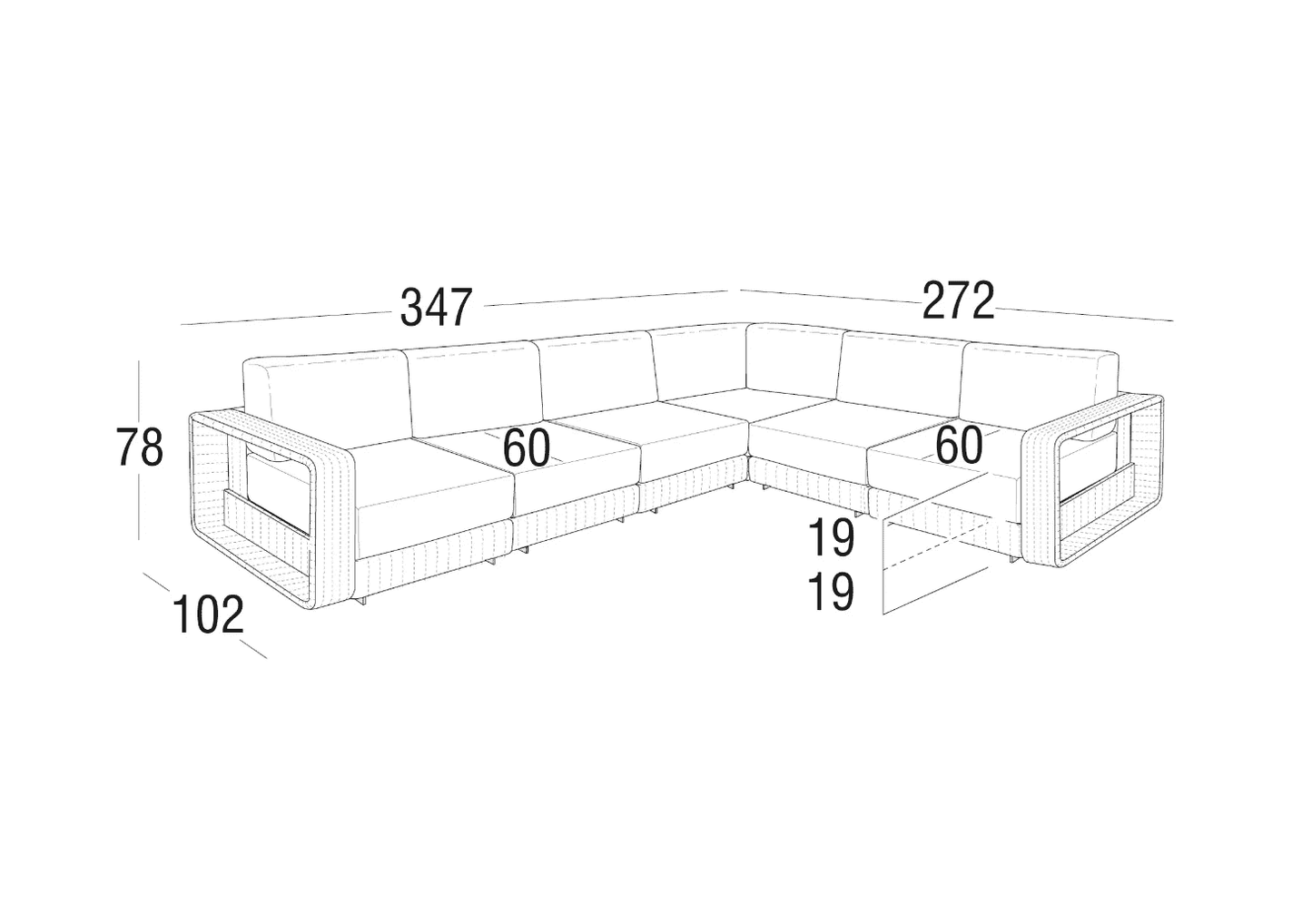 Roberti - Hamptons Loungesofa Modular