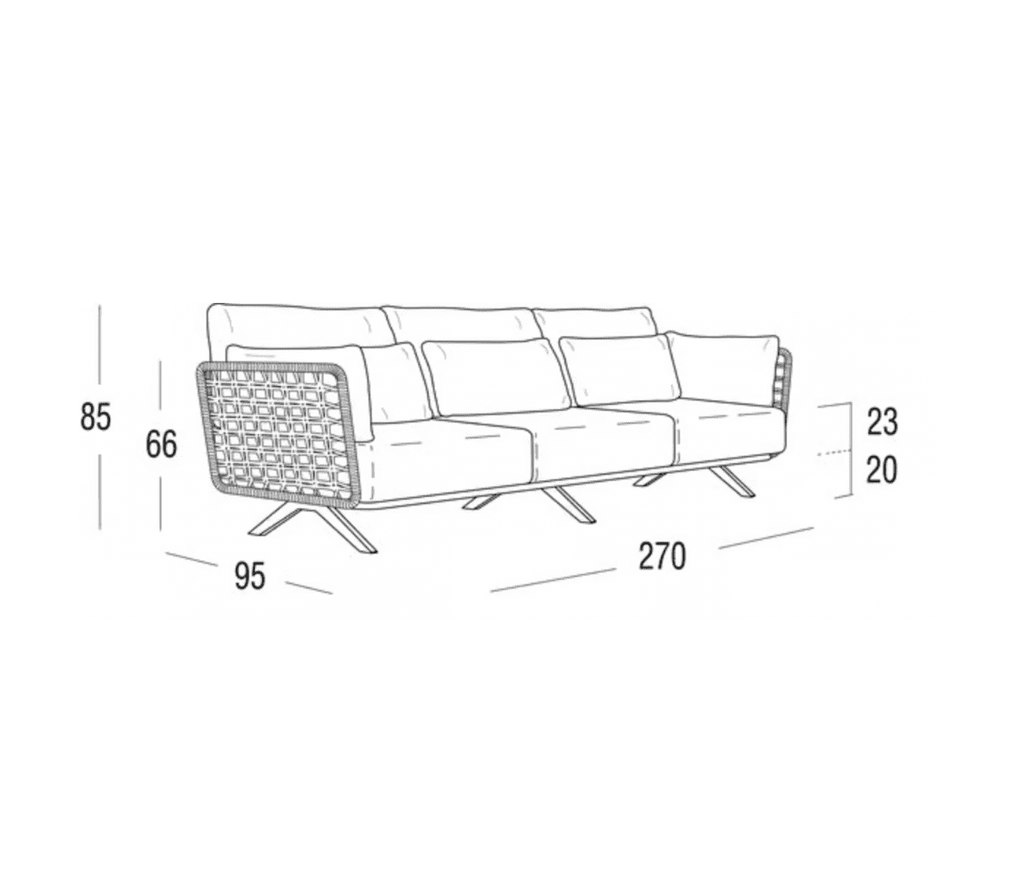 Roberti - Armàn 3-Sitzer Sofa