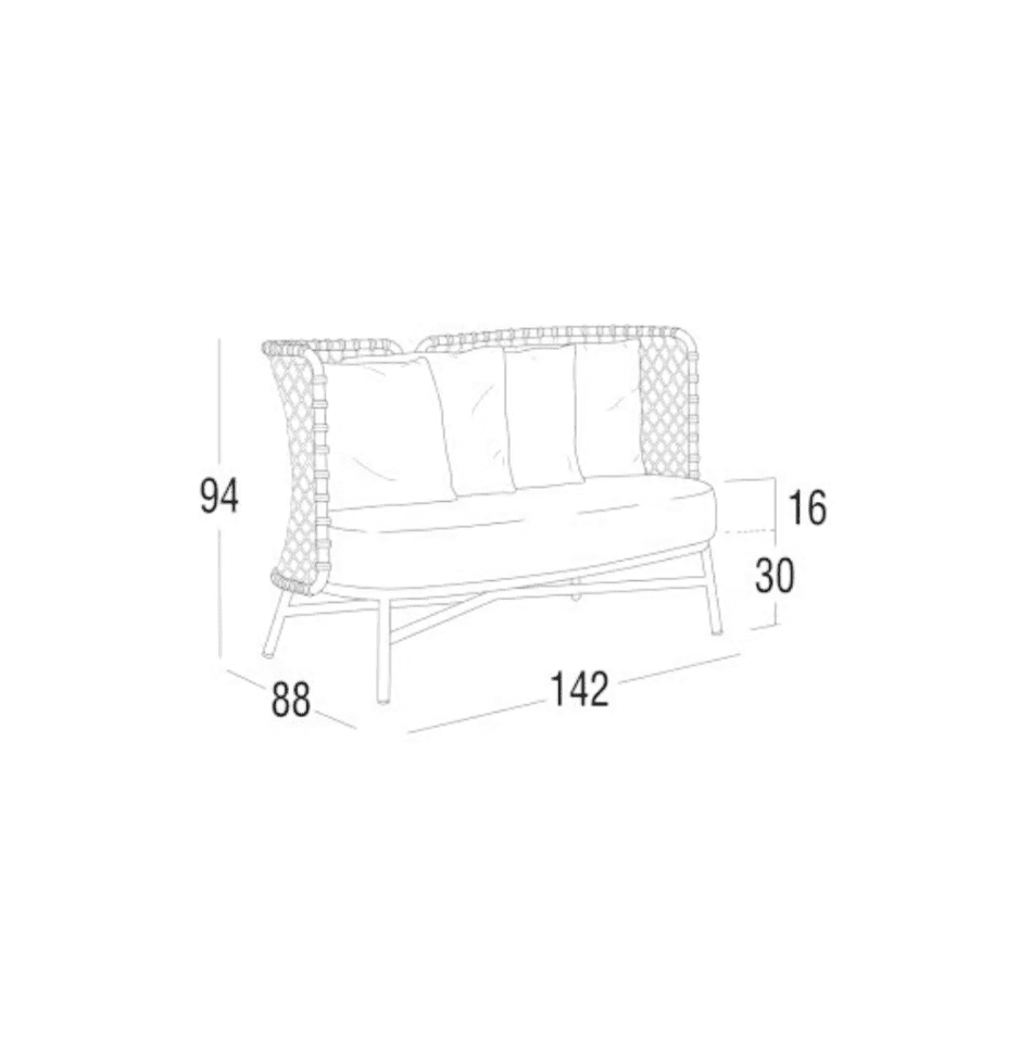 Roberti - Charme 2-Sitzer Sofa