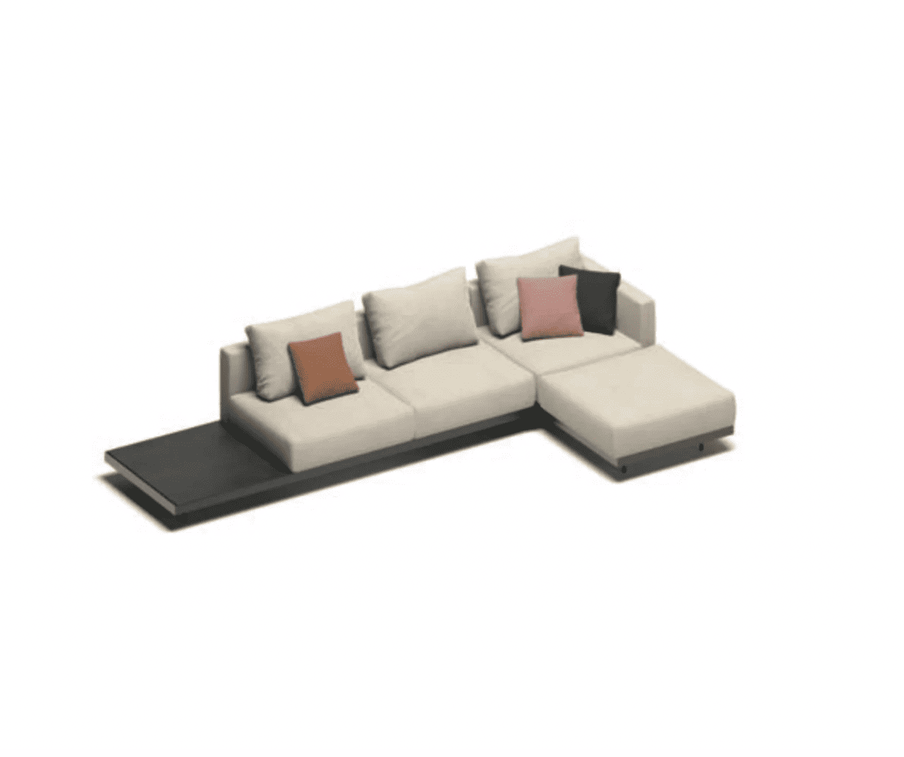 Todus - Dongo 3-Sitzer Sofa mit Ablage