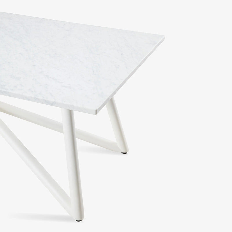 VELTHA® -  Rechteckiger Tisch LARTE Carrara-Marmor