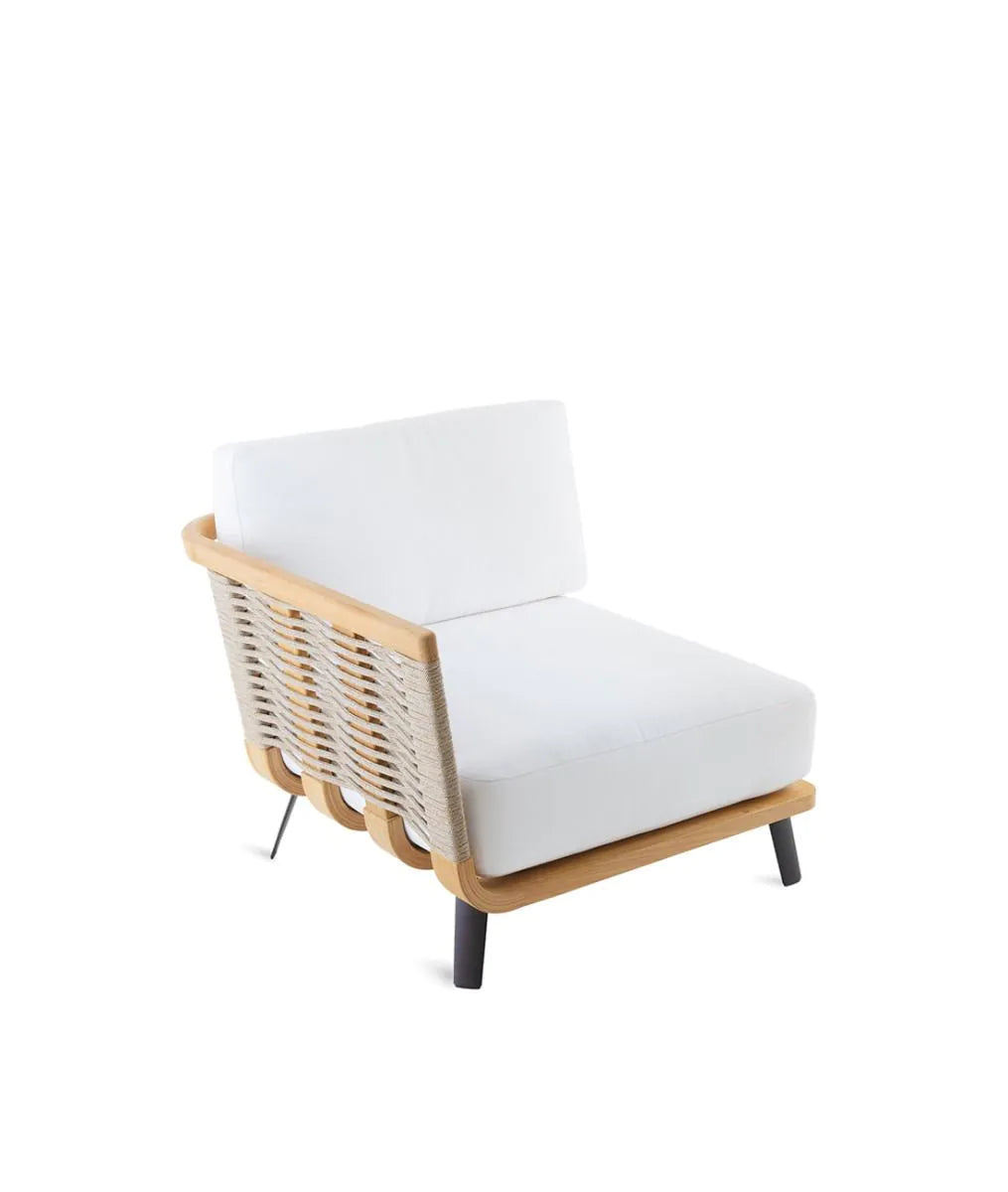 Unopiu - Welcome Eckmodul rechts Teak / Seil