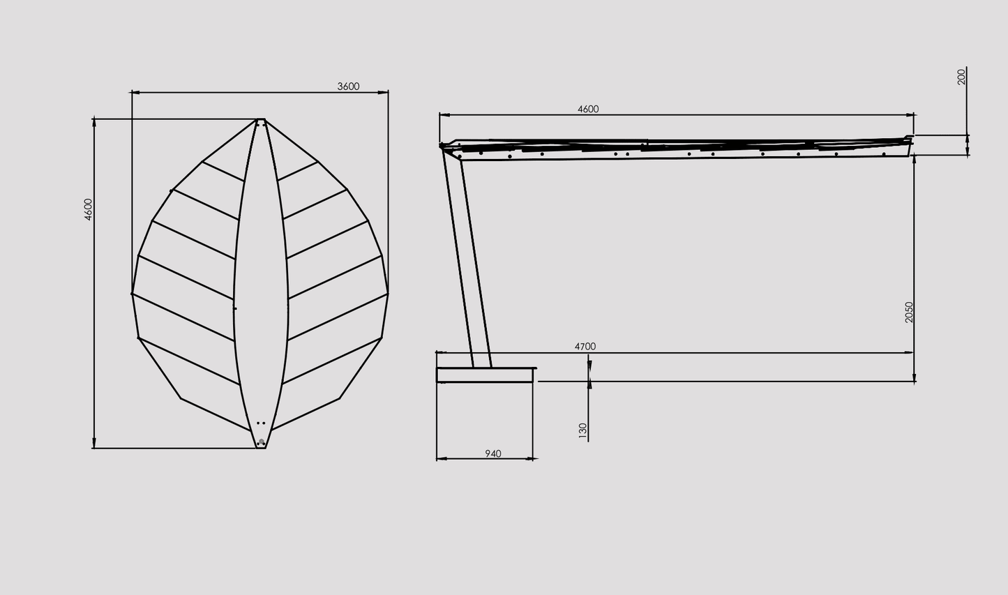 Heatsail - Sonnenschirm opt. Kühlsystem / Beleuchtung & Heizung