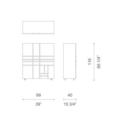 Cappellini - Homage To Mondrian Sideboards Shiro Kuramata