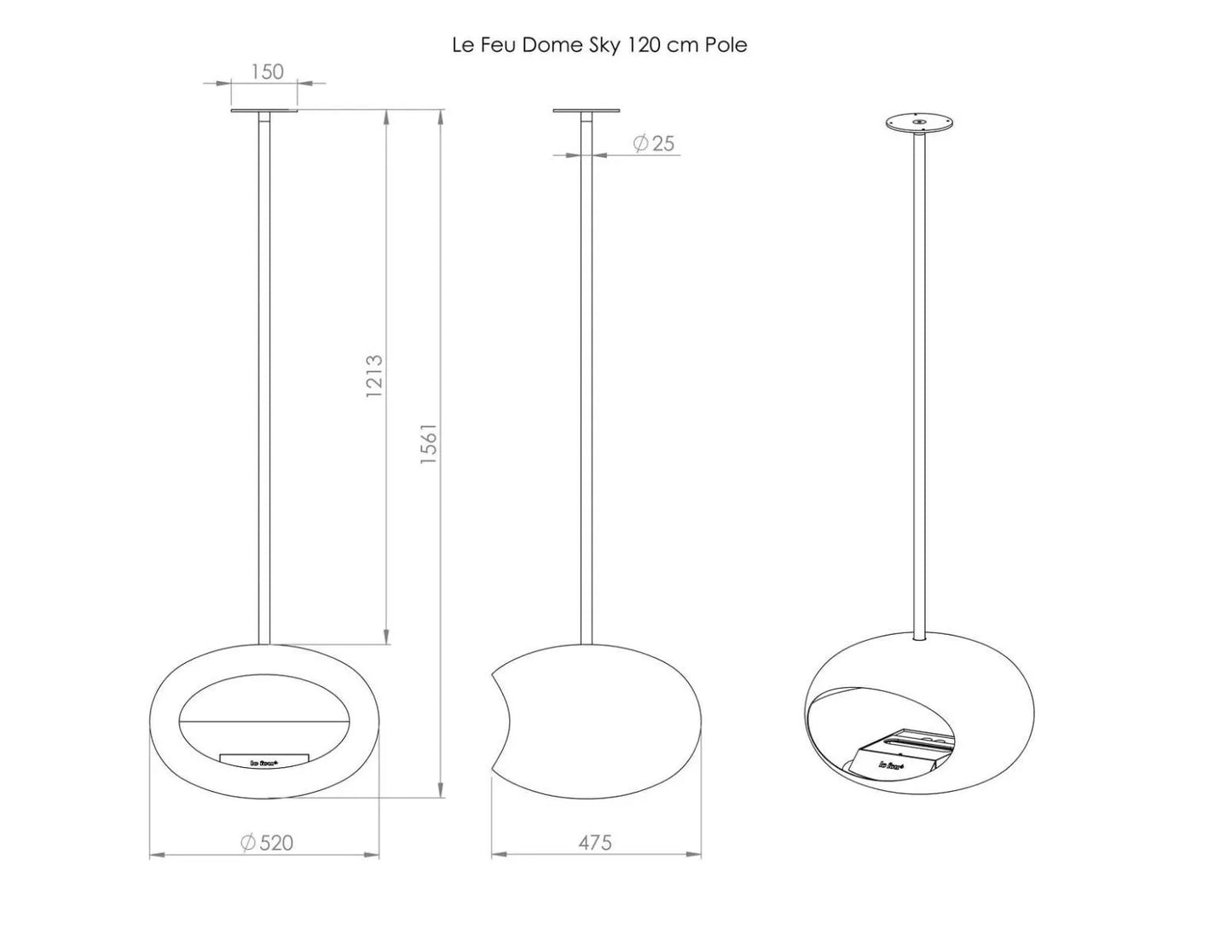 Le Feu - Sky White Bioethanol-Kamin