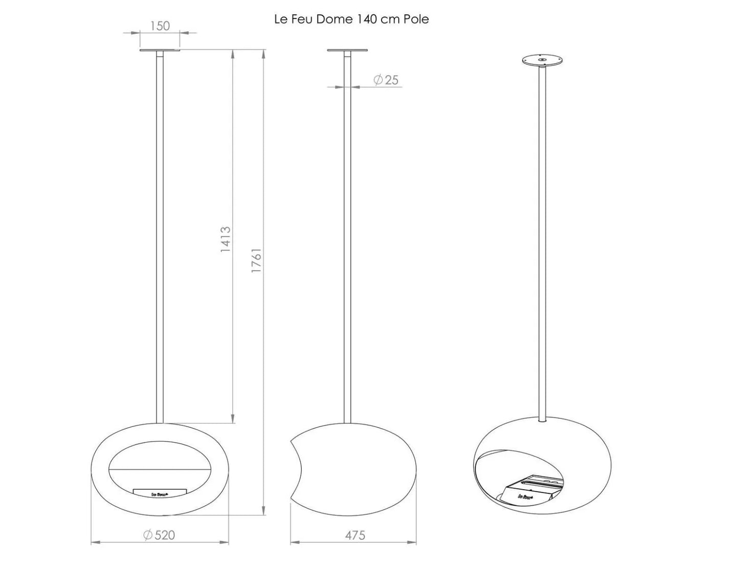 Le Feu - Sky White Bioethanol-Kamin