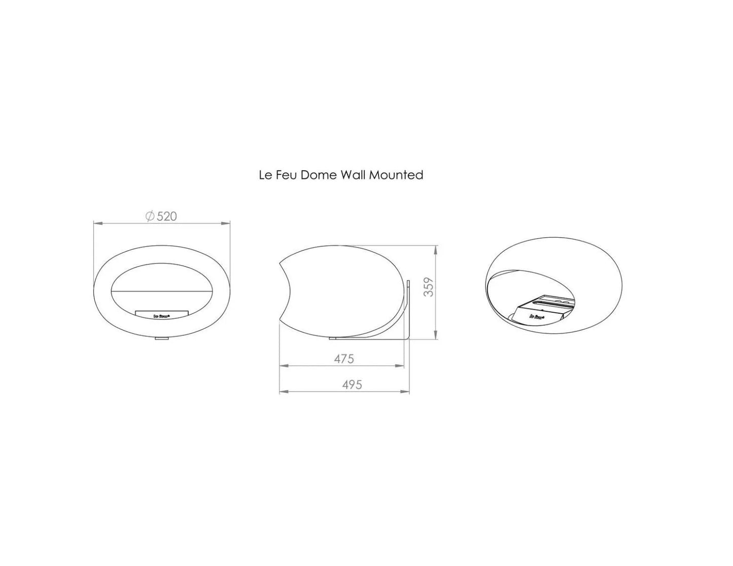 Le Feu - Wall Nickel Bioethanol-Kamin