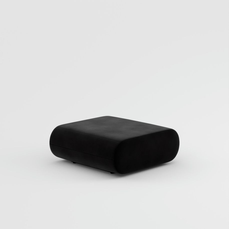 Tom Dixon - Fat Sofa Ottoman Samt Schwarz