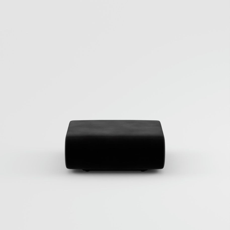 Tom Dixon - Fat Sofa Ottoman Samt Schwarz