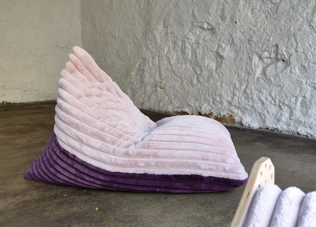 Kids Bean Bag Chair - Berry & Rose Mousse Duo