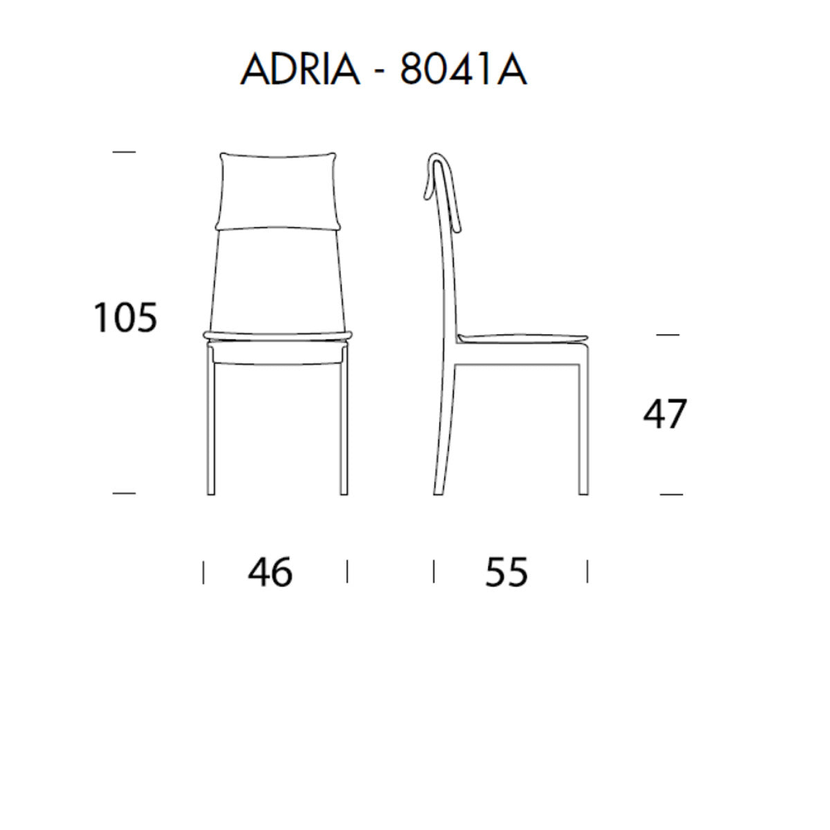 Tonin Casa - ADRIA 8041A Stuhl Echtleder
