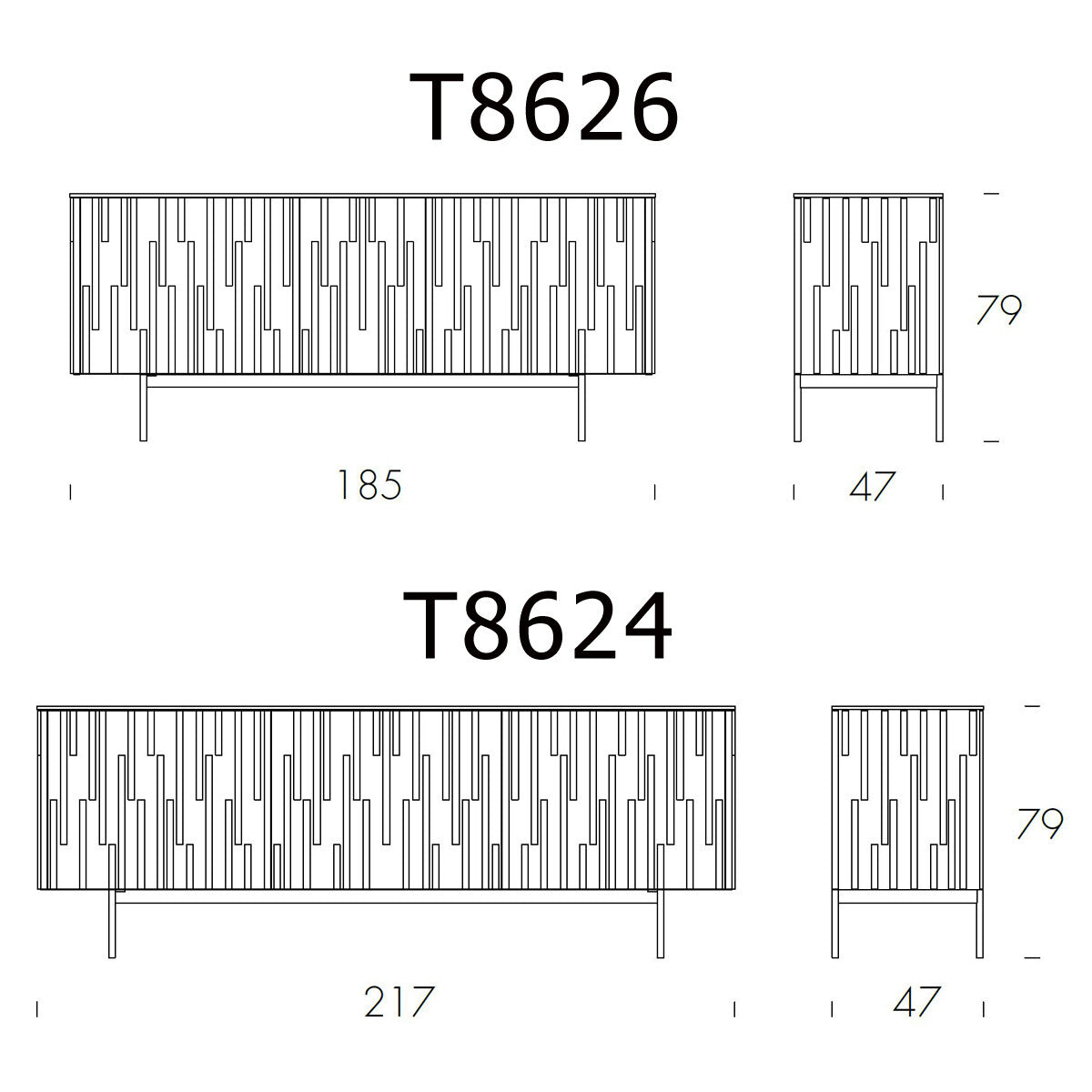 Tonin Casa - DROPS T8626/T8624 Designer Sideboard