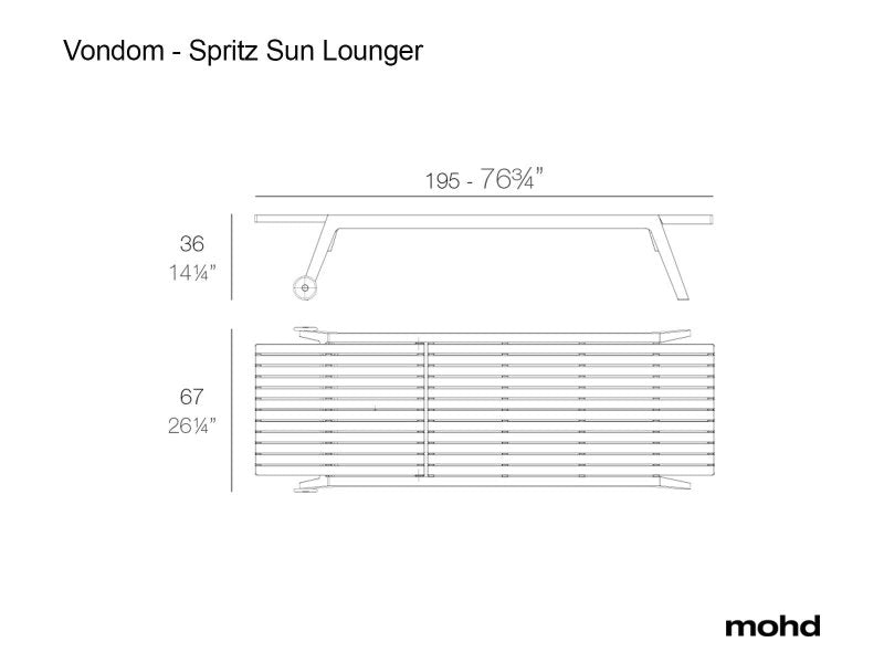 Vondom - 4er-Set Spritz Sonnenliege