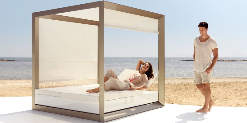 Vondom - Vela Daybed mit Faltschiebedach