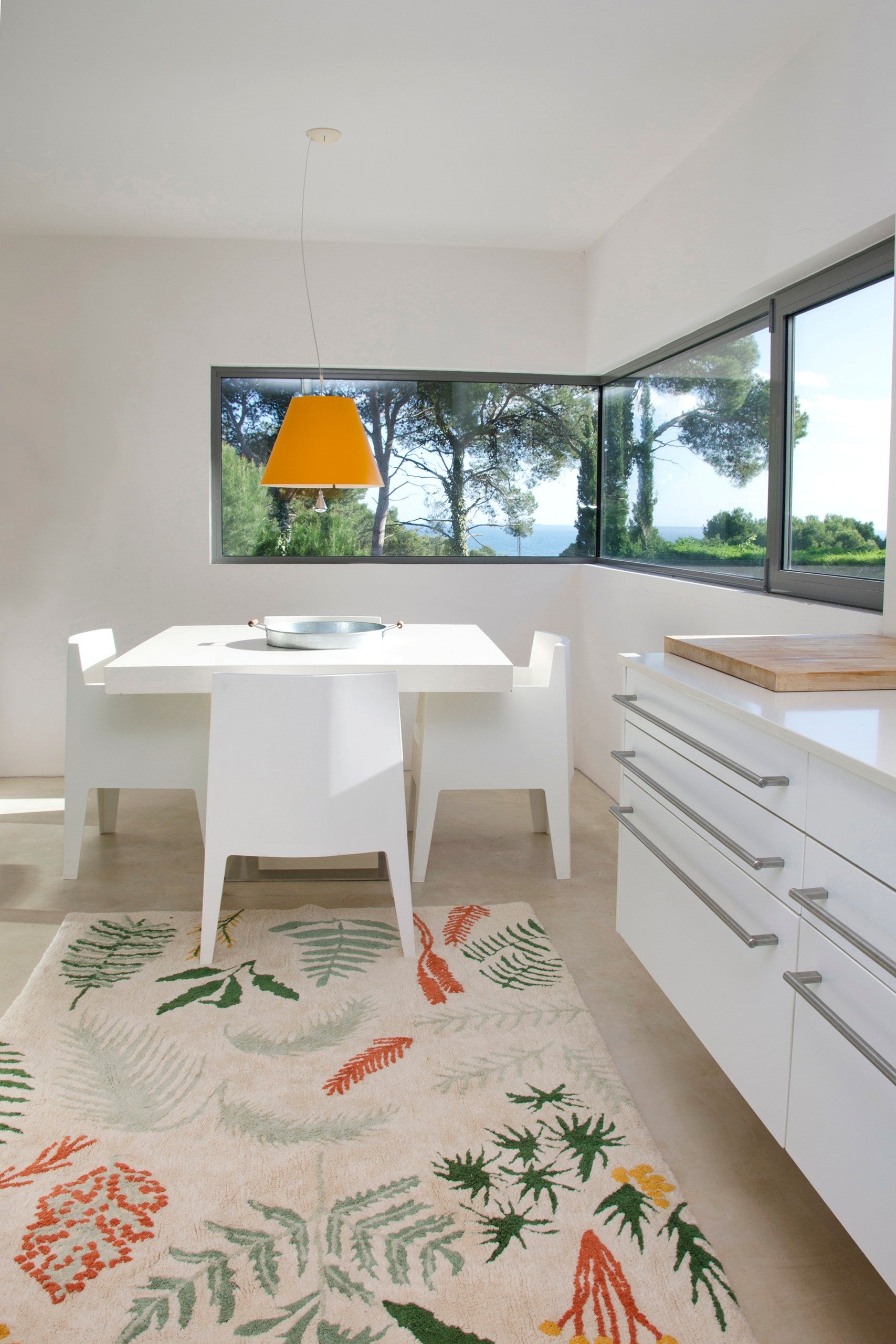 Washable Rug Botanic Plants, 140 x 200 cm