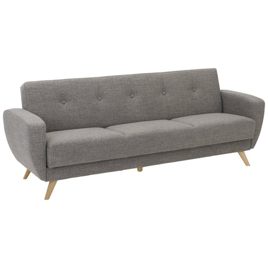 Max Winzer - 3-Sitzer Sofa mit Bettfunktion Jerry Flachgewebe Grau