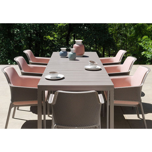 Nardi Net Gartenmöbel-Set 9-tlg. mit Tisch 210/280x100cm Taupe