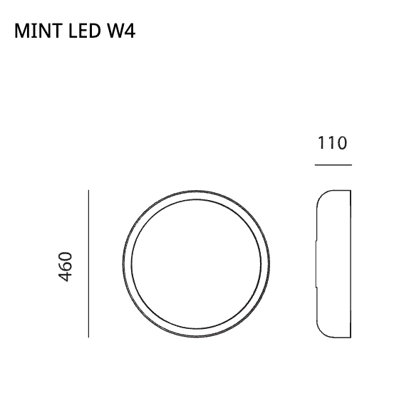 Prandina - LED-Wandleuchte Mint W4 Weiß