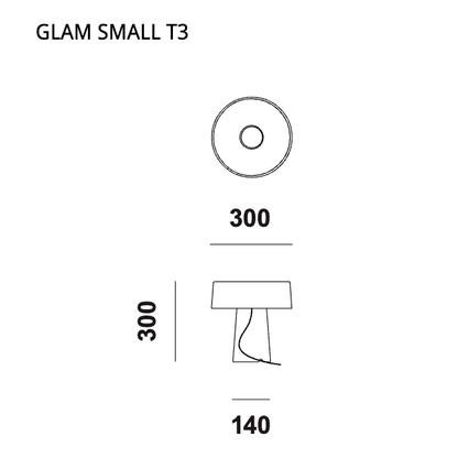 Prandina - Tischleuchte Glam Small in 4 Ausführungen