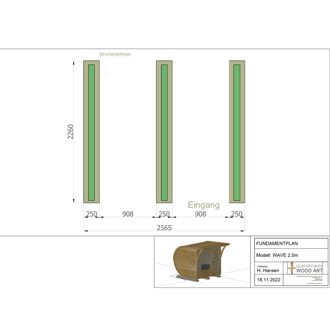 Scandinavic Wood Art - Außensauna Wave Compact