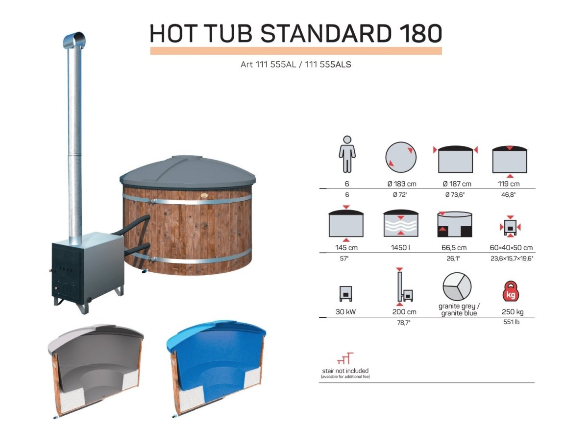 Tene Hot Tub Standard in 2 Farben ø 180