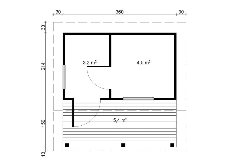 Tene Saunahaus MODERNI PIHASAUNA 12