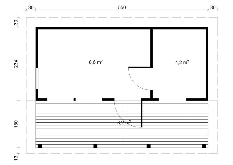 Tene Saunahaus MODERNI PIHASAUNA 19