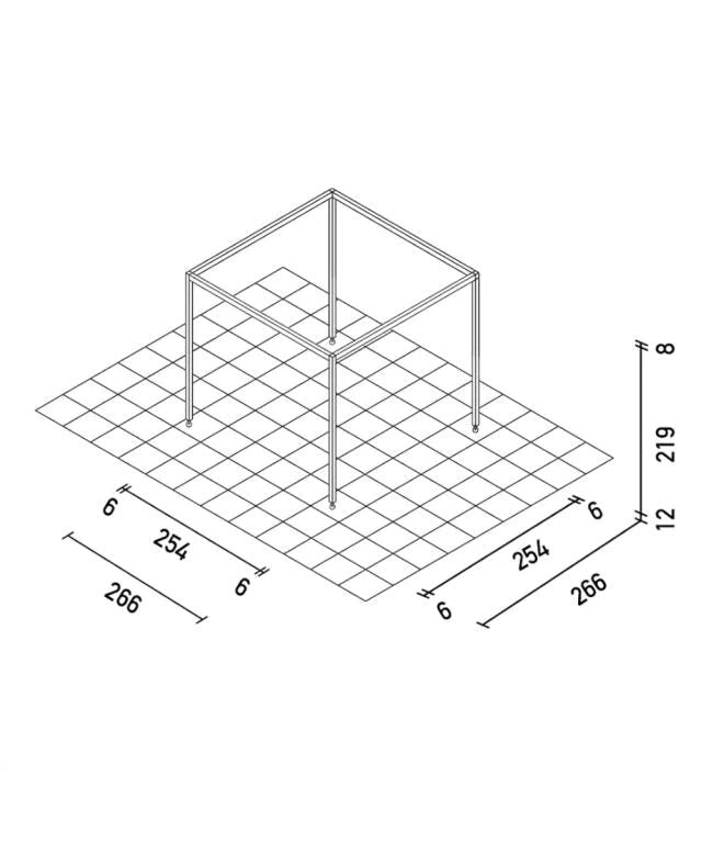 Unopiu - Shibuya® mobile Pergola frei stehend aus Aluminium